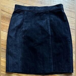 Bushwacker Black Leather A-Line Skirt